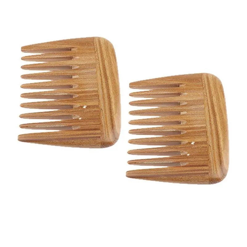 2 Pçs 4"escova De Bolso Retro Anti-estática Massagem Natural Larga