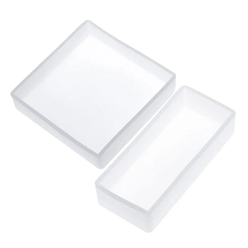 2x Blocos De Resina Cuboide De Cubo Diy Para Fabricação De Joias De Molde De Ornamento