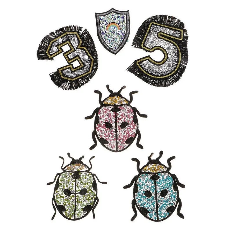 Pacote De Moda De 6 Patches De Diamante Hot Fix Ferro Em Patches