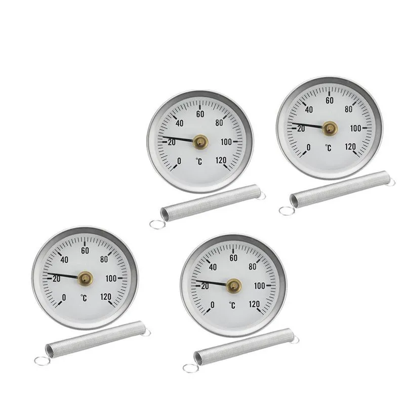 4 Pçs Medidor De Temperatura De Termômetro De Tubo Clip-on De 63 Mm Com