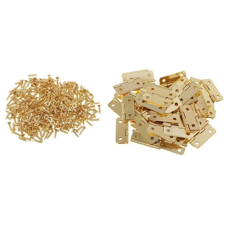 50x Mini Porta Porta Porta Jóias Retro Ferragem Bumbum Dobrável