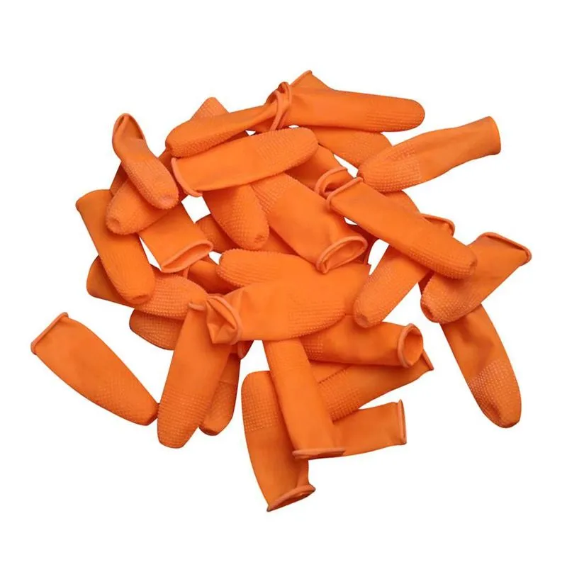 Conjunto De Luvas Descartáveis Antiderrapantes De Látex Com Ponta Dos Dedos 100 Peças 0