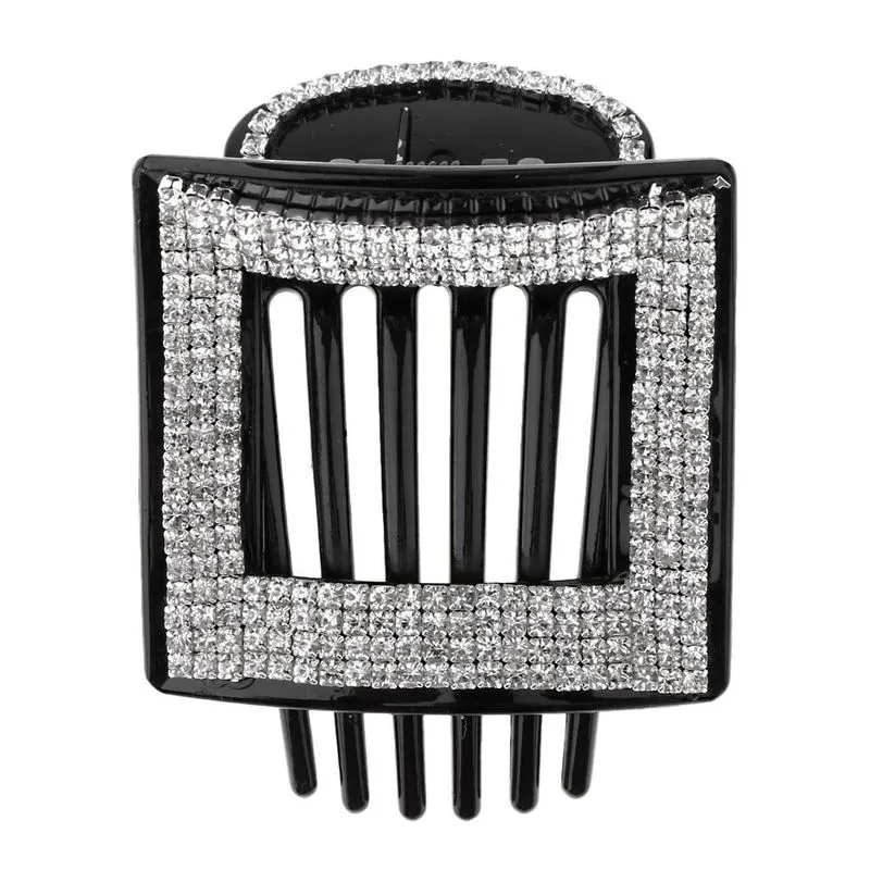 Mulheres Brilhantes Strass Garra De Cabelo Grampo De Mordente Grampo De Cabelo Pin