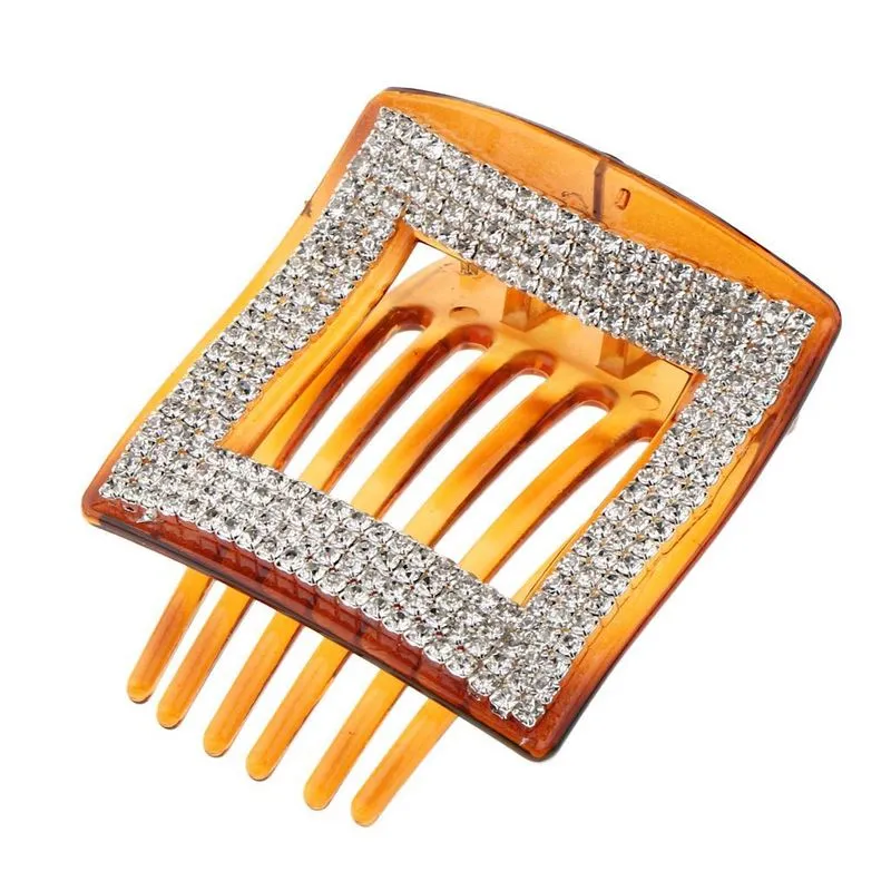 Mulheres Brilhantes Strass Garra De Cabelo Grampo De Mordente Grampo De Cabelo Pin
