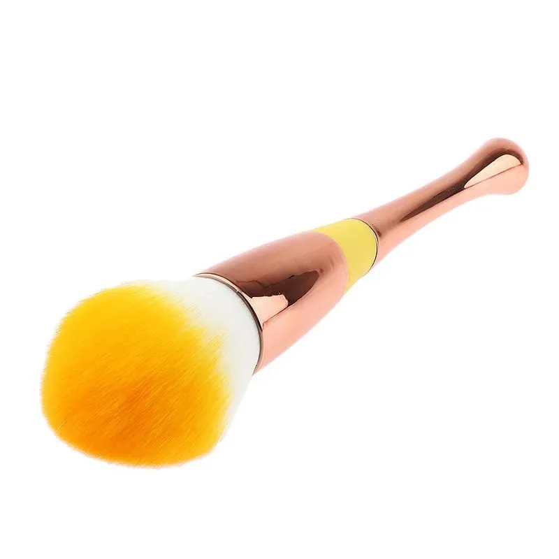 Escova De Pó Macia Grande Configuração De Pó Blush Face