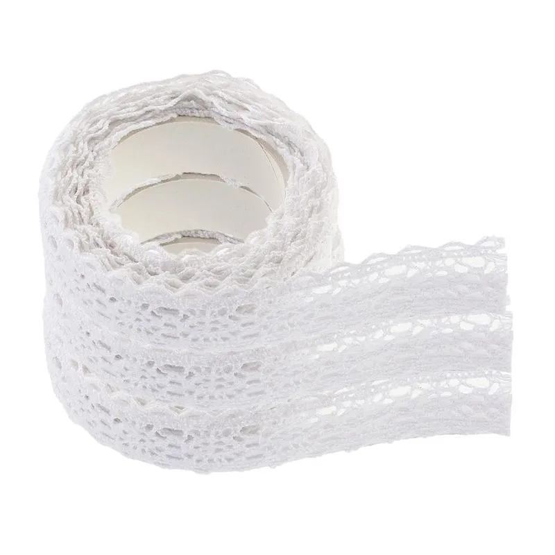 3 Rolos De Fita Adesiva Decorativa De Renda Autoadesiva De 2 M