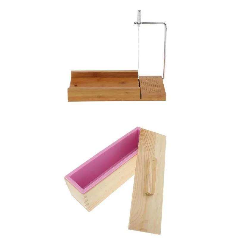 2 Peças De Cortador De Sabão De Madeira Com Cortador De Fio Para Fabricação De Sabão Diy