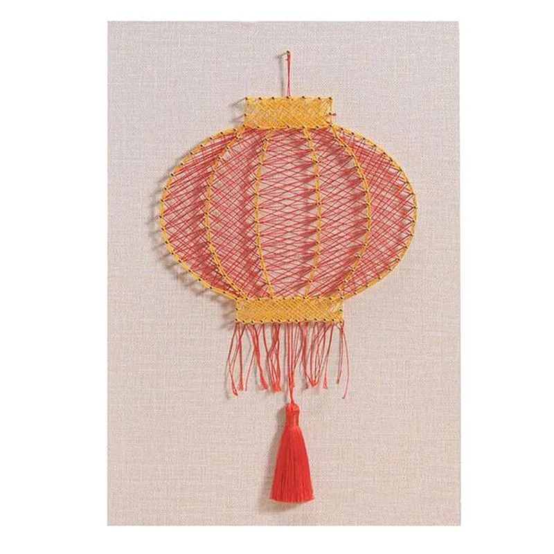 Artesanato Pin String Art Kits Para Crianças Lanterna Padrão Diy Casa