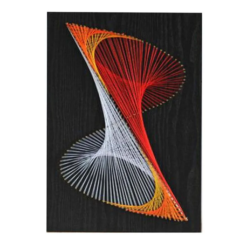 Artesanato Pin Kits De Arte De Corda Para Crianças Geométrico 8 Padrão Casa