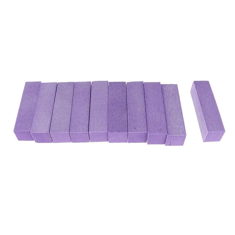 Lotes 10 Lixas Tampão De Arte De Unhas Bloco Lixamento De Lustro De Manicure