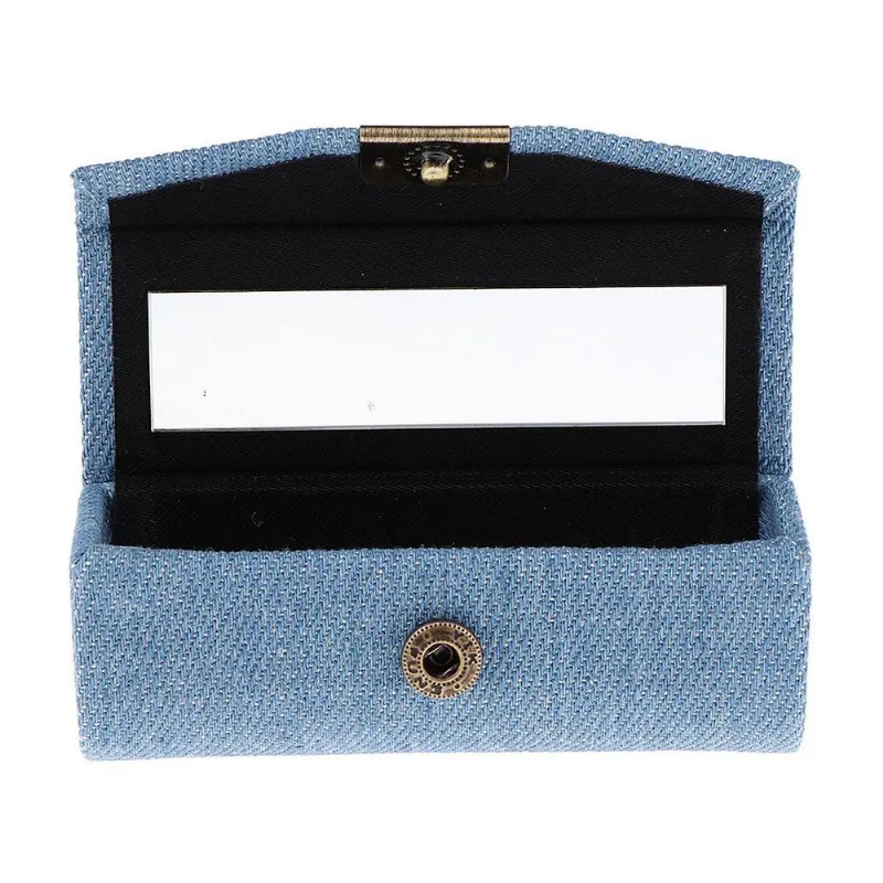 Recipiente De Armazenamento De Batom Para Suporte De Gloss Labial Denim Com