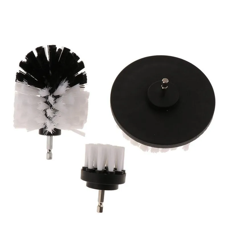 Conjunto De Fixação De Escova De Perfuração De 3 Peças, Depurador De Energia De Limpeza