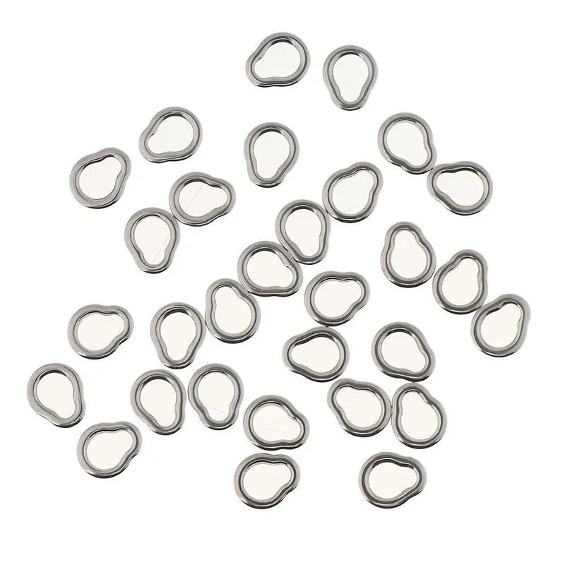 30 Pçs Anéis Sólidos De Aço Inoxidável Para Gabarito, Ganchos Assit,