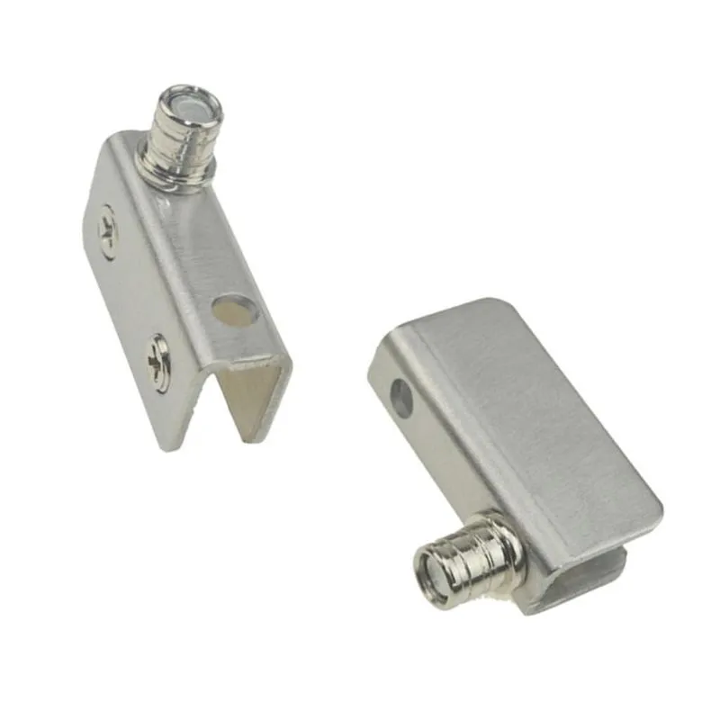 2 Peças De Aço Inoxidável Porta De Vidro Pivô Braçadeiras Porta Do Armário