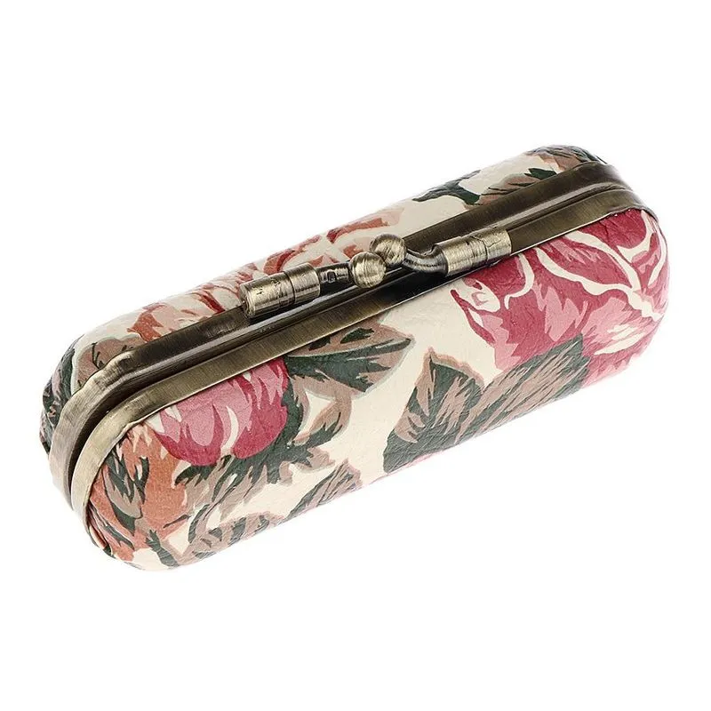 Estojo De Armazenamento De Batom Pu Peony Lip Gloss Holder Com Espelho