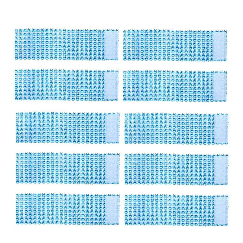 10 Peças De Suporte De Anel De Guardanapo De Strass De Cristal Autoadesivo