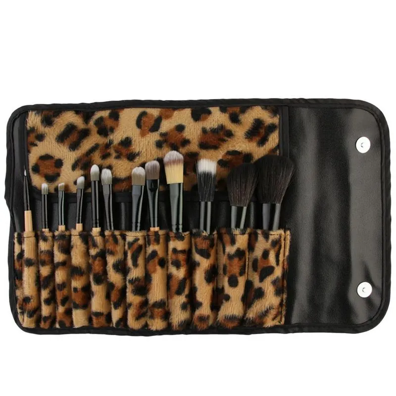 Conjunto De 12 Pincéis De Maquiagem Aplicador De Beleza Com Estojo De Armazenamento