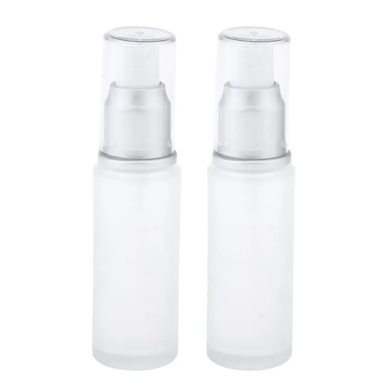 2pçs Garrafa De Bomba De Pulverização Vazia Garrafa De Loções De Vidro 30ml 30ml