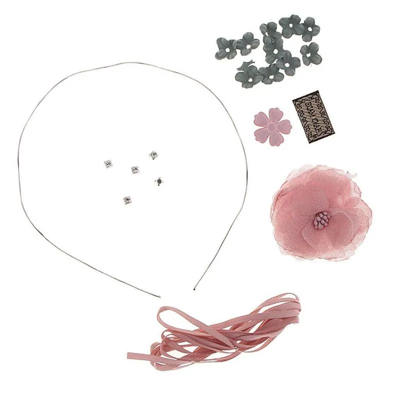 Fita De Cabelo Diy Crystal Wave Fazendo Kits Rosa