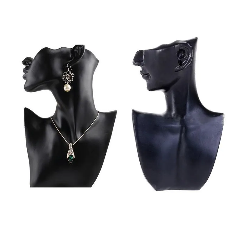 2 Peças Material Resina Preta Vitrine Jóias