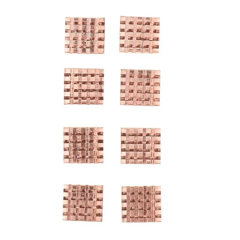 8 Peças Adesivo Costas Cobre Dissipador De Calor Vga Gpu Ram Memória