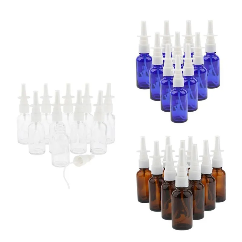 30 Peças 30ml Vidro Vazio Frasco Spray Nasal Névoa Fina