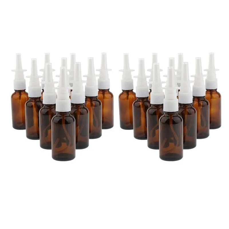 20 Peças 30ml Vidro Vazio Frasco Spray Nasal Névoa Fina