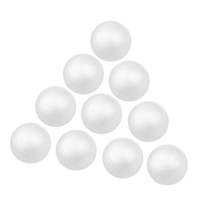 10 Pçs Bola De Espuma De Poliestireno De Modelagem De Natal Branco