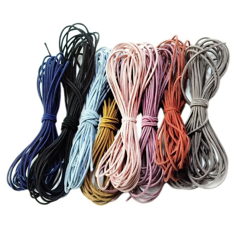 Suporte De Rabo De Cavalo Elástico Colorido De 2 Mm Laços De Cabelo Diy