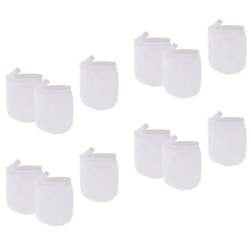 12x Luvas De Limpeza Facial De Microfibra Macia Removedor De Maquiagem