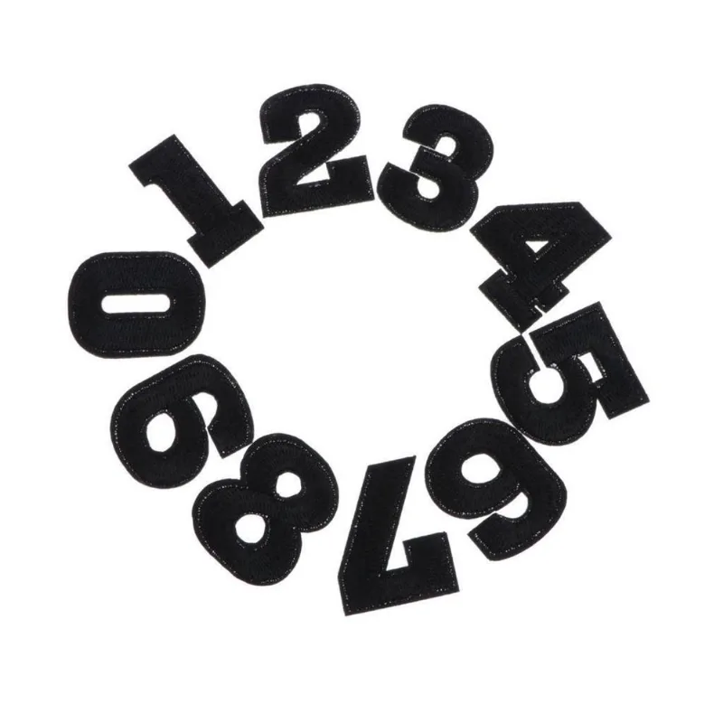 10 Pçs /conjunto 0-9 Número De Remendos De Tecido Aplique Para Costura