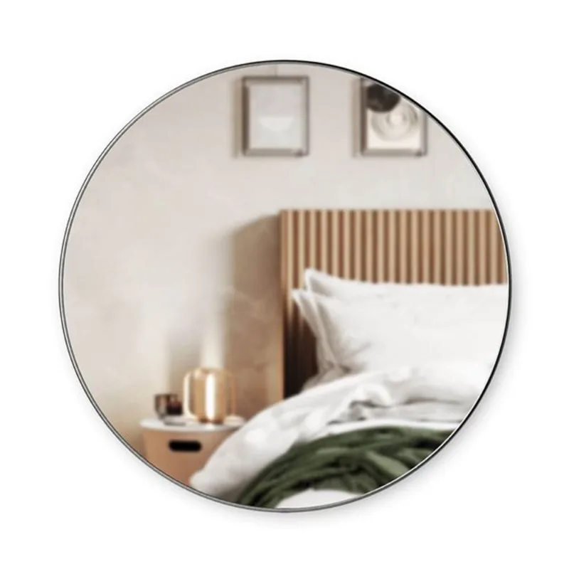 Umbra Hubba 34-in H Chrome Round Framed Wall Mirror