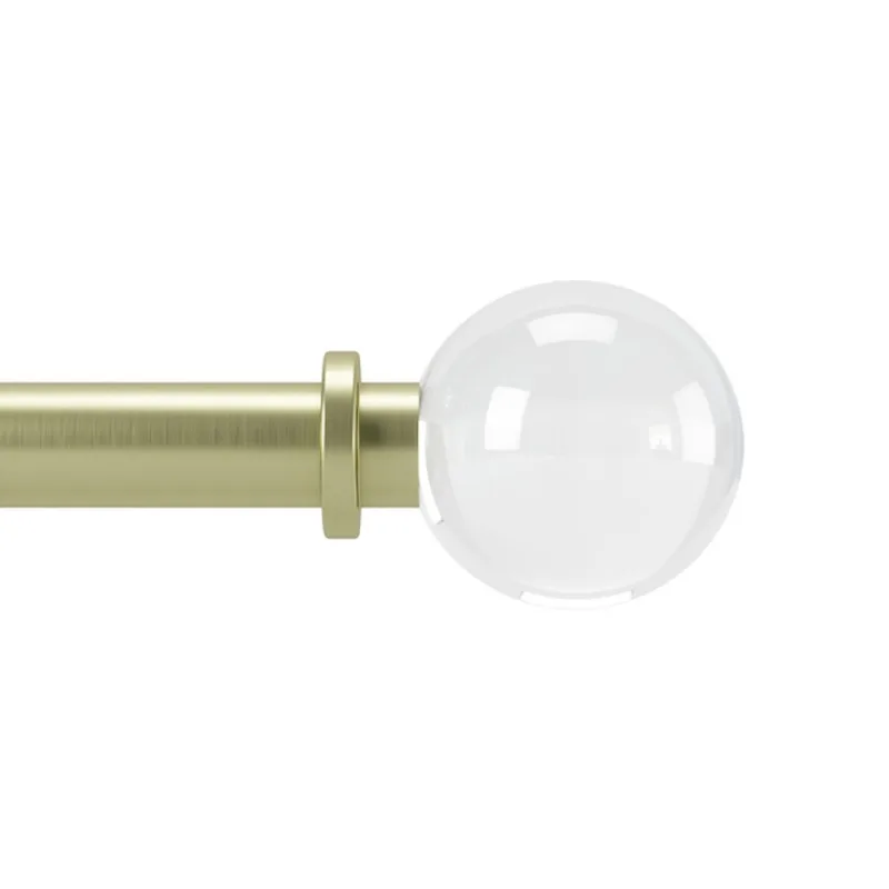 Umbra Leona Stainless Steel Curtain Rod - Brass Finish - 72 to 144-in