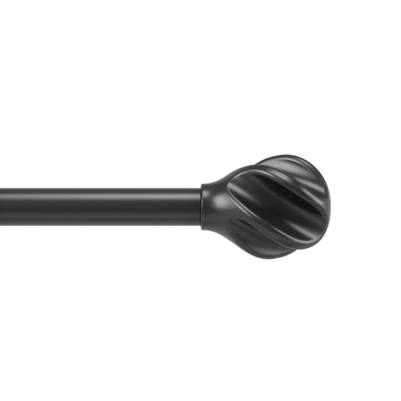 Umbra Helix Stainless Steel Curtain Rod - Matte Black - 42 to 120-in