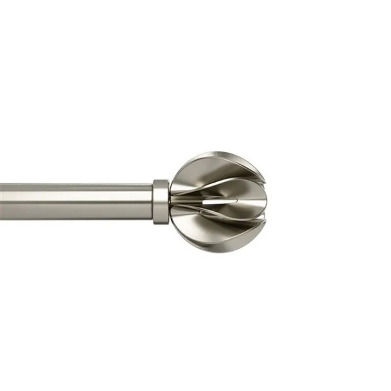 Umbra Blossom Expandable 42 to 120-in L Nickel Steel Single Curtain Rod