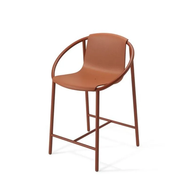 Umbra Ringo 35.5-in H. Metal and Plastic Orange Counter Stool