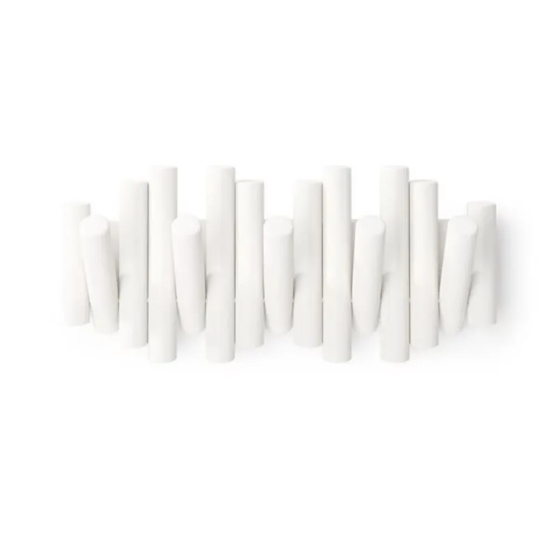 Umbra Picket 15 L x 6 W x 4-in D White Rail Hook w/ 5 Hooks