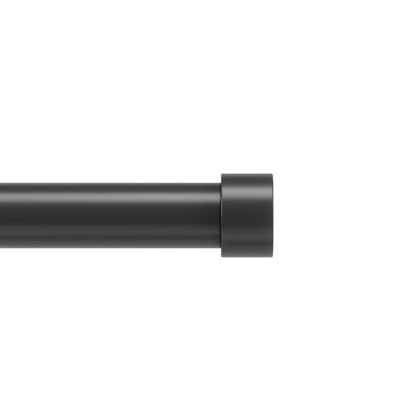 Umbra Cappa Curtain Rod in Matte Black Steel - 36-66-in