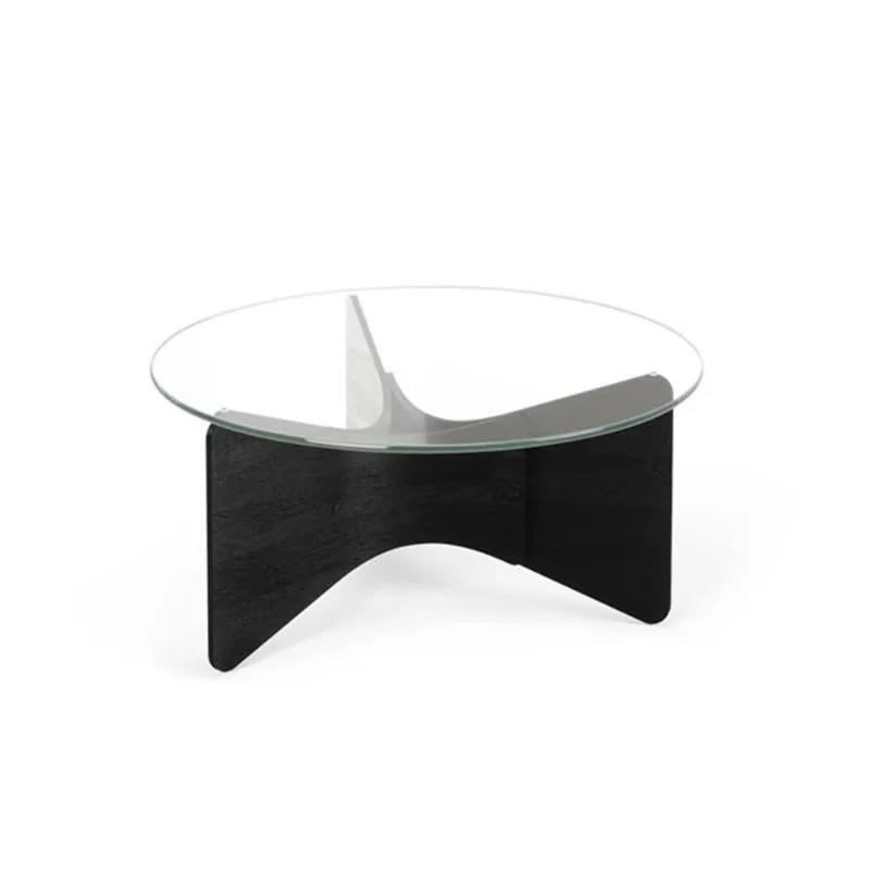Umbra Madera Wooden Coffee Table 33 x 33 x 14.85-in - Black