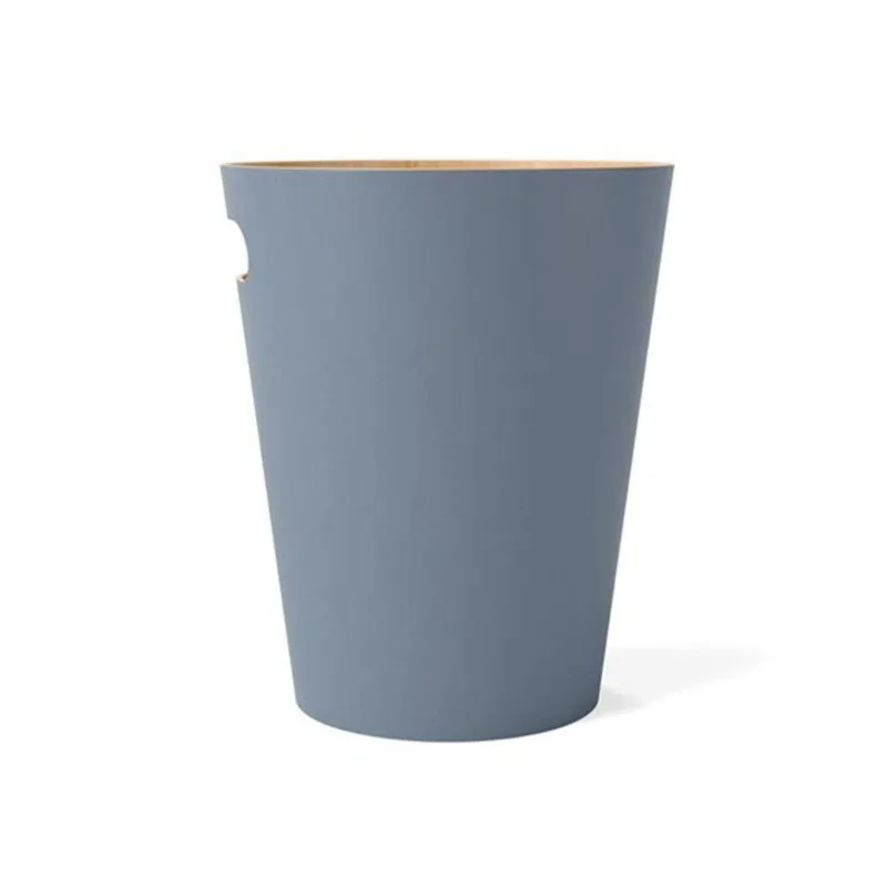 Umbra Woodrow 7.5 L Slate Blue Wood Trash Can