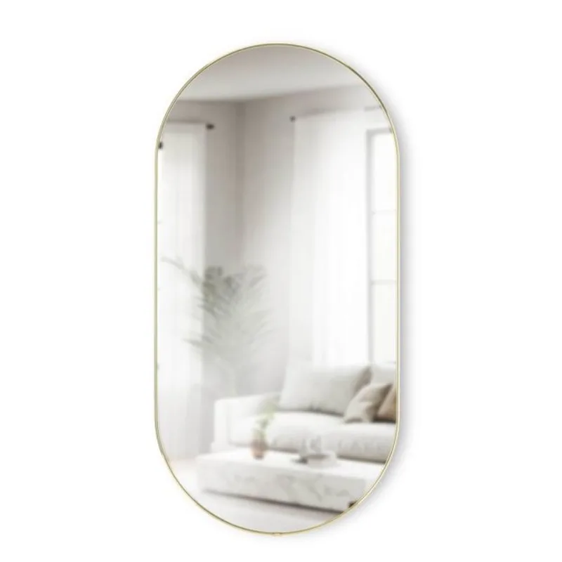 Umbra Hubba 36-in Pill Mirror w/ Gold Finish Edge