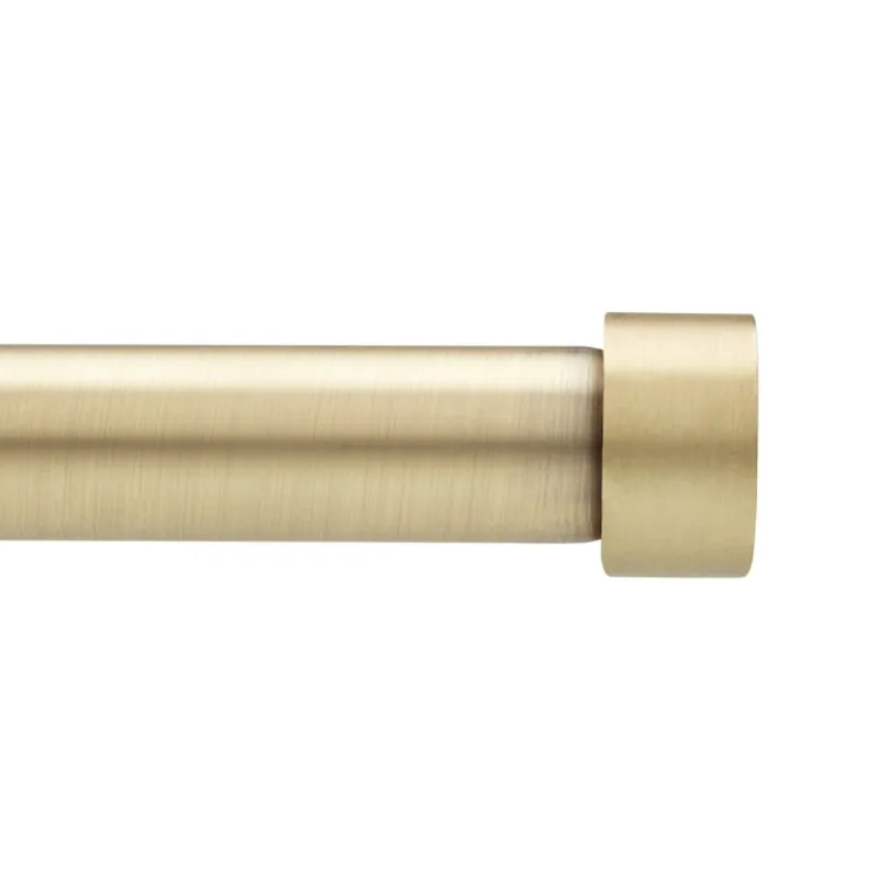 Umbra Cappa Metal Curtain Rod - Brass - 66 to 120-in