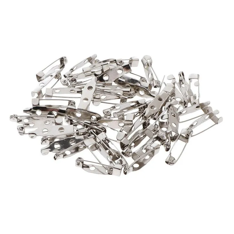 100/120 Diy Broch Badge Pin Backs Blanks Jewelry Findings