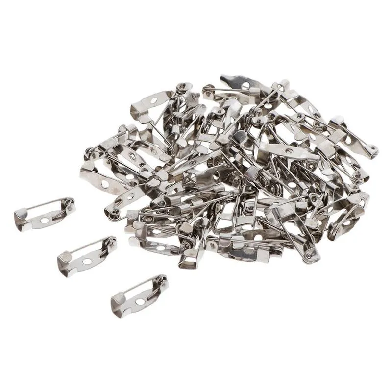 100/120 Diy Broch Badge Pin Backs Blanks Jewelry Findings