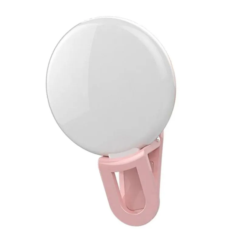 Luz De Anel De Selfie Recarregável Usb Mini 20led Para