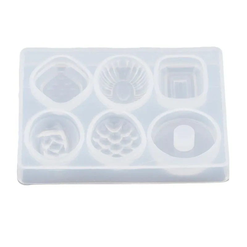 6x/conjunto Silicone Mini Cristal Botão Grânulos Molde Diy