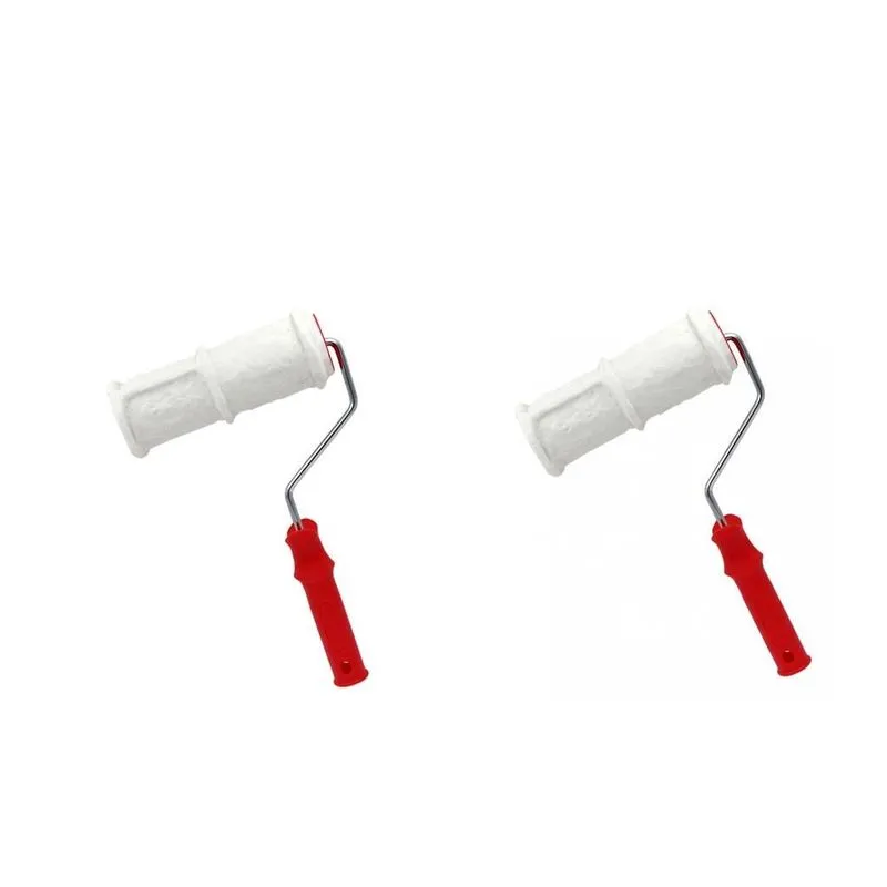 2 Pçs Escova De Rolo De Pintura De Flores Empaistic Com Decoração De Parede