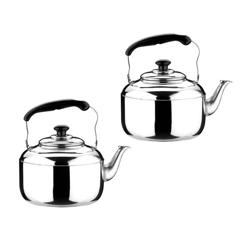2x Chaleira De Aço Inoxidável Whistling Tea Cozinha De Café