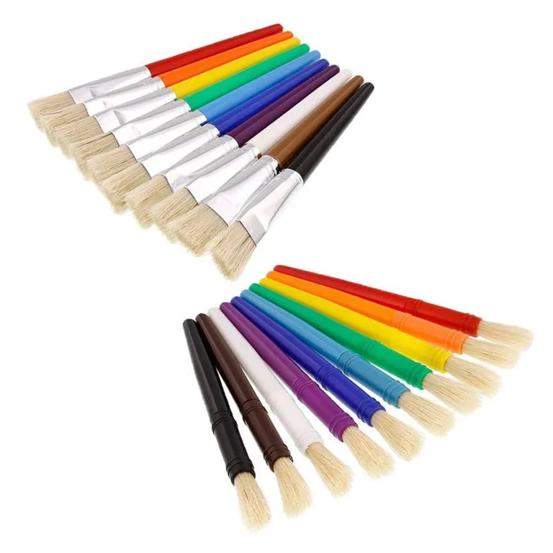 10/20 Pçs Pincéis Infantis Aquarela Acrílico Pintura A Óleo