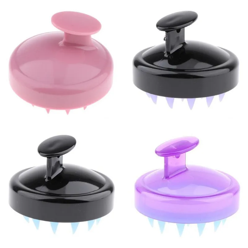 4pcs Shampoo Cabelo Couro Cabeludo Massageador Escova Portátil Macio